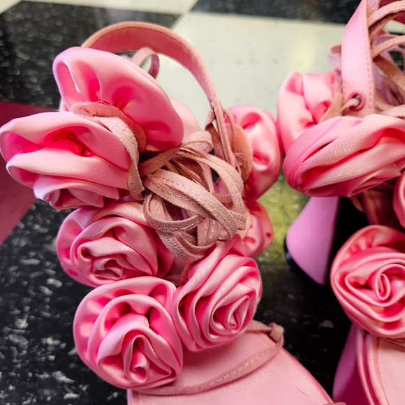 NWOB Rosey Pixie Queen Platform Heels - Pink Sugar Thrillz X DOLLS KILL SZ 7 - Picture 3 of 9